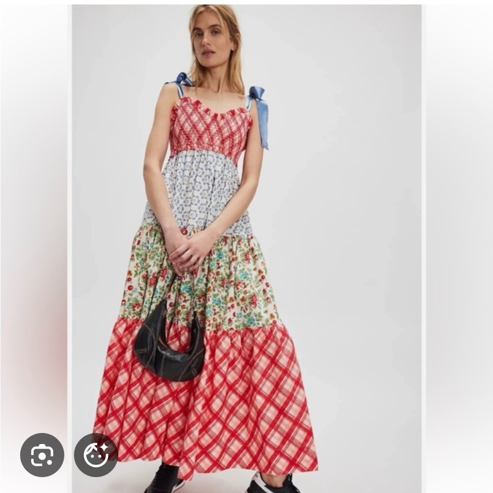 Free people Floral Patchwork Maxi Dress